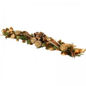 Distinctive Designs Over The Top Sequined Laurel Leaf and Cedar Garland with Ribbon DSD1603